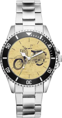 Produktbild von KIESENBERG Herrenuhr Armbanduhr Simson Schwalbe Motorrad Geschenk Fan Artikel Zubehör Fanartikel Analog Quartz Uhr 20154