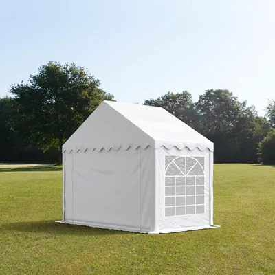 Produktbild von TOOLPORT Partyzelt Festzelt 3x3 m Garten-Pavillon PVC Plane 700 N in weiß Wasserdicht