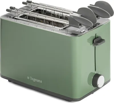 Produktbild von Tognana Porcellane D2DTN01IRVE, 2 Scheibe(n), Grün, Kunststoff, Edelstahl, Drehregler, 850 W