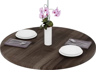 Produktbild von LAMO Manufaktur Tischplatte rund 90 cm aus Naturholz | Holzplatte für Esstisch, Küchentisch, Bistrotisch | Stärke: 28 mm | Farbe: Ebenholz