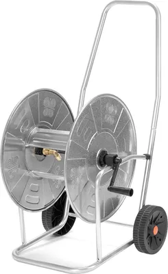 Produktbild von Rehau Premium Schlauchwagen 50m aus Metall - Schlauchaufroller ohne schlauch Gartenschlauchwagen, Stahl vollverzinkt
