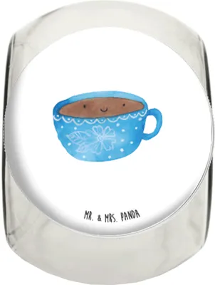 Produktbild von Mr. & Mrs. Panda Kaffeedose Kaffee Tasse L 870ml - Weiß - Geschenk, Bonboniere, Glasdose, Lustige Sprüche, Süßigkeitenglas, Glücklich, Geschmack, Liebe, aufbewahrungsglas