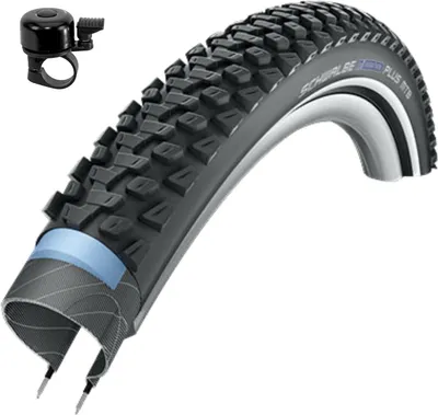 Produktbild von 1 x Schwalbe Marathon Plus MTB Unplattbar Reifen mit Reflex 54-559 (26 x 2,10) inkl. Fahrradklingel