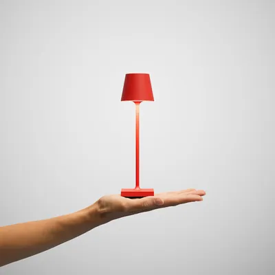 Produktbild von SIGOR Akku-Tischleuchte LED Nuindie pocket 21cm feuerrot 1,4W Flex-Mood 2200K/2700K IP54 Ra85 USB-C dimmbar