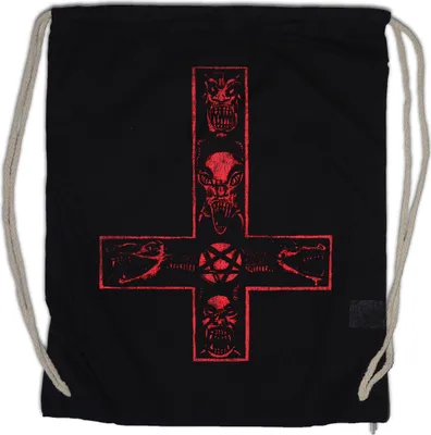 Produktbild von Urban Backwoods Satanic Cross, Turnbeutel, Farbe: Schwarz