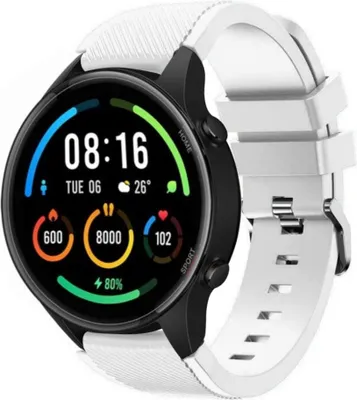 Produktbild von Strap-it Xiaomi Mi Watch Silikonarmband (Weiß)
