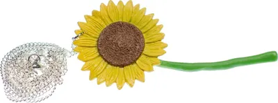 Produktbild von Sonnenblume Halskette Miniblings Blume Blumenkette Blumen 80cm Kette gelb