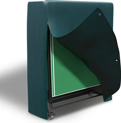 Produktbild von Kronenburg Schutzhülle Tischtennisplatte - 180 x 160 x 55 cm - Abdeckhaube Tischtennis Outdoor - wasserdicht - mit Reißverschluss - grün