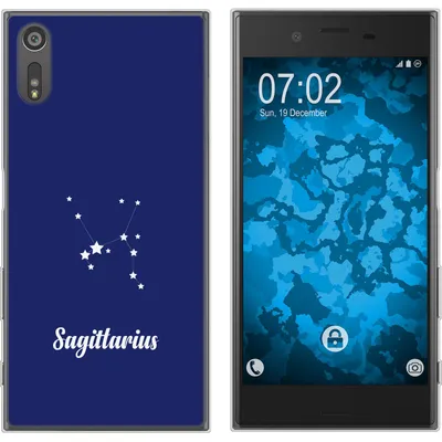 Produktbild von PhoneNatic Case kompatibel mit Sony Xperia XZs Silikon-Hülle SternzeichenSagittarius M5