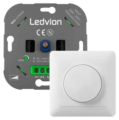 Image de Ledvion Variateur LED 5-600W 220-240V Découpage de Phase Blanc