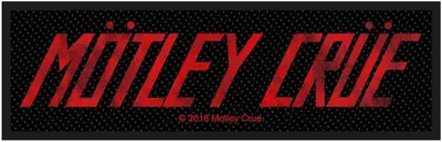 Obrázek produktu pro Motley Crue - standardní velikost - nášivka - polyesterové logo RO1262 (jedna velikost) (černá/červená)