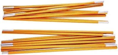 Produktbild von PolkaHome® Zeltstangen Set mit 2 Stück – aus hochwertiger Aluminiumlegierung, gold, 36 cm Länge, für Camping & Outdoor