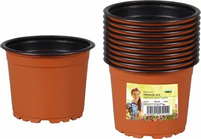 Immagine prodotto di Vaso da fiori PREMIUM VCG in plastica leggera d12cm 10pz