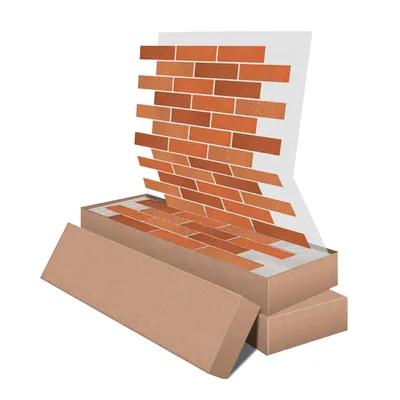 Produktbild von AMK Fassadenpaneele 500 Terracota Mix – Flexible Steinverkleidung in Natursteinoptik – 10 Paneele, 9 m² – Wandverkleidung für Innen & Außen