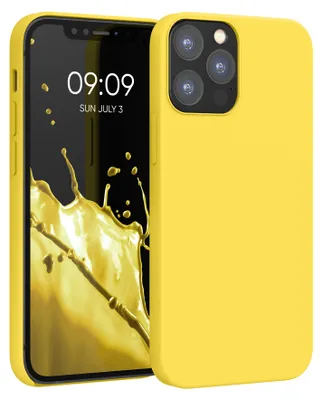 Produktbild von kwmobile Handyhülle für iPhone 12 Hülle / iPhone 12 Pro Hülle - Silikon Handy Case - weiche Oberfläche - kabelloses Laden - Strahlend Gelb