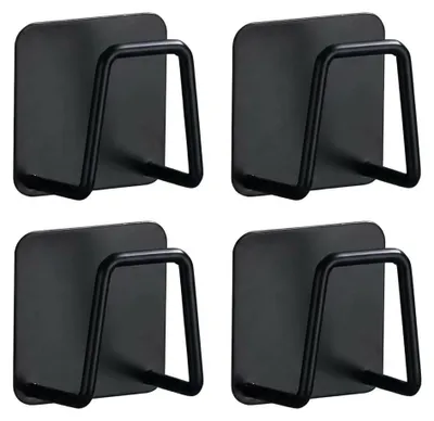 Schwammhalter 4er-Set, schwarz, 45 mm, für Küche und Bad