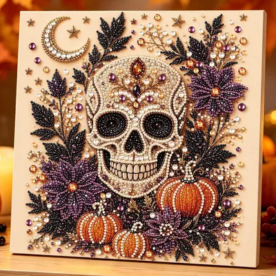 Productafbeelding van Diamantverf Halloween, 3D kunst, knutselset voor volwassenen, seizoensdecoratie