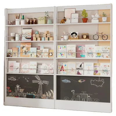 Produktbild von Bücherregal, Ausstellungsregal, kinderfreundliche Aufbewahrung, Bücherregal + 2 STÜCKE