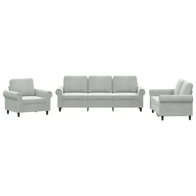Produktbild von VidaXL 3202170, Grau, Schaum, Metall, Polyester, Polywood, Textil, 2,12 m, 77 cm, 80 cm