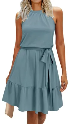 Image de Robe d'été pour femmes, avec fines bretelles et motif floral