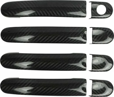 Produktbild von Türgriff Blende Türgriffkappen für VW Caddy 2003-2015 4Tür Kohlefaser Schwarz 8x