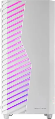 Immagine prodotto di Mars Gaming MC-VOLTW, Midi Tower, PC, Bianco, ATX, Micro ATX, Mini-ITX, SGCC, Vetro temperato, Gaming