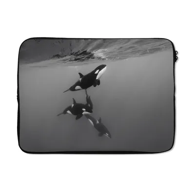 Produktbild von MuchoWow® Laptop Hülle 14 ZollOrca - Wasser - Schwarz - Weiß Laptoptasche - Laptoptasche - Stoßsicher - Schutzhaube