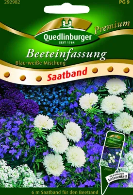 Produktbild von Saatband Beeteinfassung, blau-weiße Mischung
