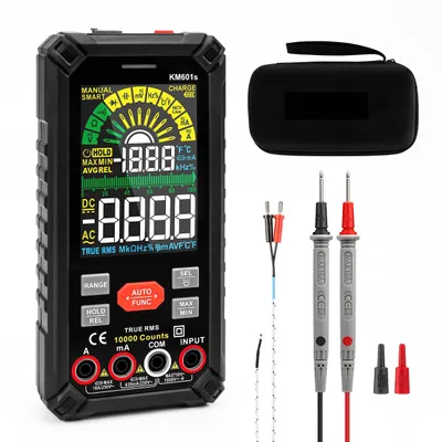 Produktbild von Multimeter mit 10000 Zählungen, Wiederaufladbares Digitalmultimeter mit True RMS Auto-Range, Intelligentes Strommessgerät misst Spannung, Strom