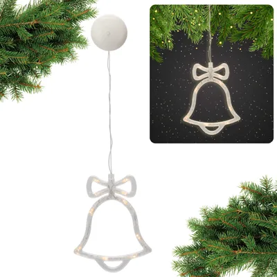 Produktbild von Weihnachtsfensterdekoration Glocke mit Saugnapf 19 cm