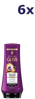 Produktbild von 6x Gliss Kur Conditioner - 200 ml - "Full Hair Wonder" - für brüchiges und schwaches Haar