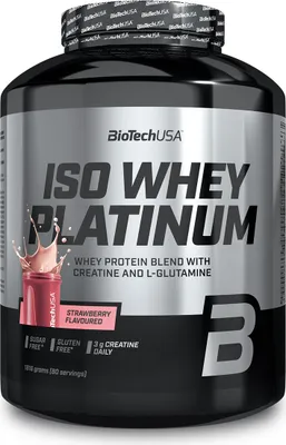 Image de Whey Isolate - Biotech USA - Iso whey platinum (1816g) - Saveur Fraise