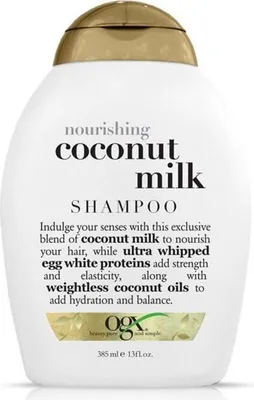 Produktbild von ogx Haarshampoo 385ml Kokosmilch paraben- und sulfatfrei für alle Haartypen macht Haare weich