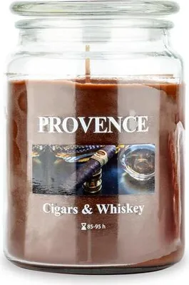 Produktbild von Kerze Im Glas Mit Deckel 510G Zigarren/Whiskey,1Knoten