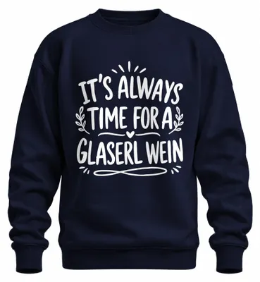 Immagine prodotto di Felpa con cappuccio "Glaserl Wein Statement Sarkasmus JGA", colore blu navy, taglia XL