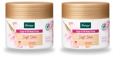 Produktbild von 2 x Kneipp Body Scrub Sugar & Oil Soft Skin für trockene und empfindliche Haut 220 g - Vorteilspackung - 2 Stücke