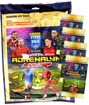 Produktbild von Panini Fifa 365 Karten 2025 - Trading Cards Sammelkarten - 1 Starter + 4 Booster