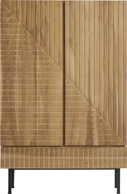 Produktbild von Schrank Teakholz massiv 95 cm Schubladen