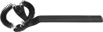 Imagen del producto de Cepillo de limpieza para máquinas de café, desmontable, con forma redonda y mango corto, ideal para limpiar el cabezal de preparación. Incluye un cepillo de 58 mm y las dimensiones son 21 x 7,8 cm