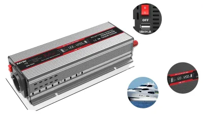 Image de Onduleur pour voiture, onde sinusoïdale pure, fonctions de sécurité multiples, DNG-12V1200W