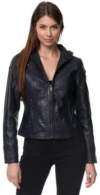 Produktbild von Tazzio Damen Lederjacke F503 (Navy, XS)