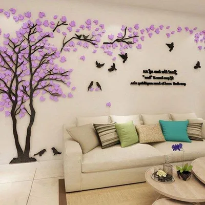 Image de Décoration murale 3D à réaliser soi-même pour la chambre à coucher et le salon, couple d'amoureux à droite, 250 x 130 cm