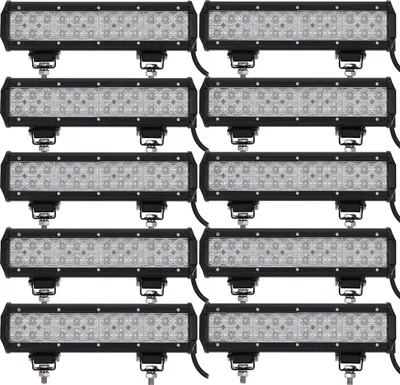 Produktbild von Greenmigo 10X 72W LED Arbeitsscheinwerfer weiß 12V 24V Flutlicht Reflektor Work Light Bar Scheinwerfer Arbeitslicht Offroad Arbeitslampe für Traktor