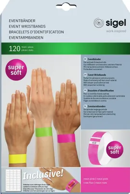 Imagen del producto de Cinta adhesiva para eventos "Super Soft", color rosa neón