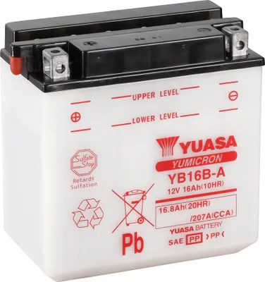 Image de Batterie plomb/acide YUASA sans pack d'acide - YB16B-A