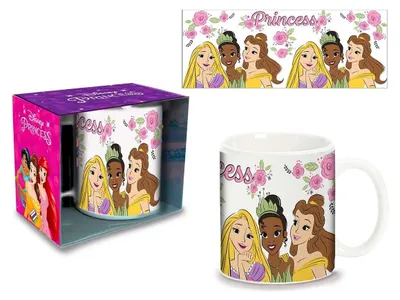 Keramikbecher Disney Prinzessinnen 350 ml für Kinder 3-6 Jahre