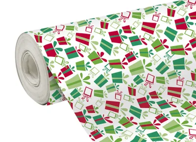 Produktbild von Clairefontaine Weihnachts-Geschenkpapier "Geschenke" (B)700 mm x (L)50 m