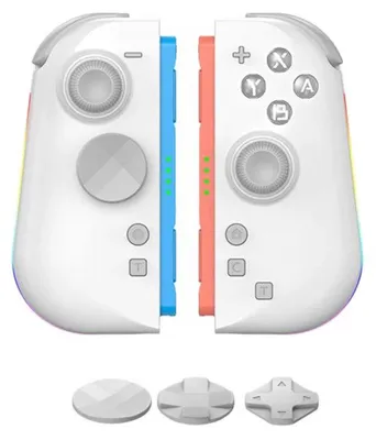 Produktbild von Joysticks für Nintendo Switch 2 Hall Effekt RGB Beleuchtung Controller Weiß