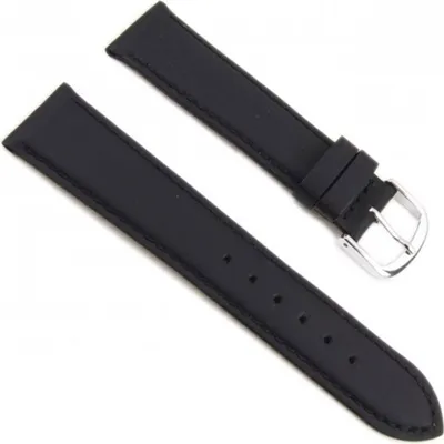Produktbild von Büffel-Kalb Ersatzband Uhrenarmband Leder schwarz 20mm 17678S