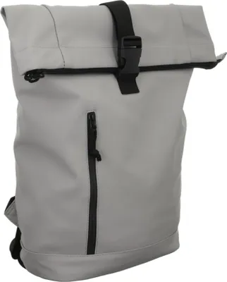 Produktbild von Rolltop-Rucksack mit Steckschnalle, Grau, gepolsterter Rücken, 39x55x12 cm